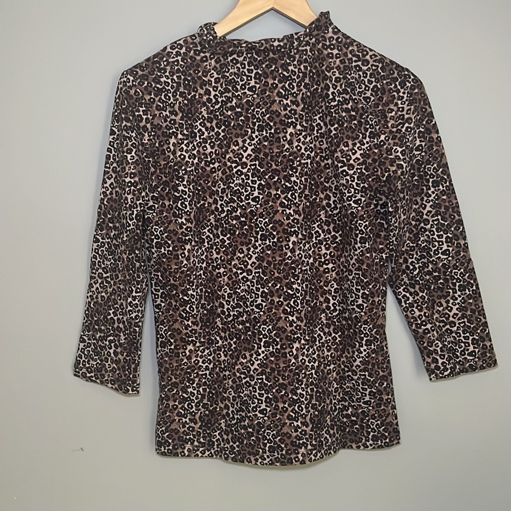 J McLaughlin Leopard Print Catalina Cloth Top Medium - Picture 5 of 7